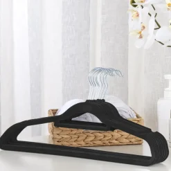 Merkloos Kledinghangers - antislip - 20 stuks - zwart Outlet