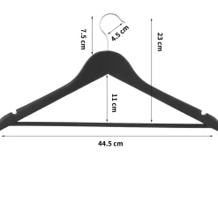 ACAZA Kledinghangers - massief hout - 30 stuks - zwart Online