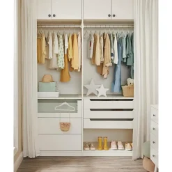 Merkloos Kledinghangers voor Kinderen - Set van 50 - Fluweel - Anti-Slip - Wit Hot