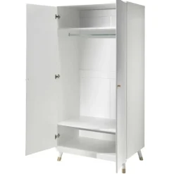 Vipack Kledingkast Billy 2 deuren MDF - wit/goud Online