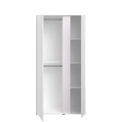 Leen Bakker Kledingkast Bobby 2-deurs - wit - 182x90x51 cm Sale