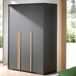 Vipack Kledingkast London 146cm met 3 deuren - antraciet Clearance