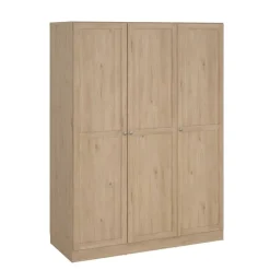 Leen Bakker Kledingkast Lynn 3-deurs - eikenkleur - 200x147x62 cm Hot
