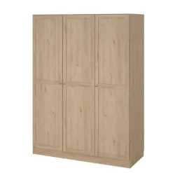 Leen Bakker Kledingkast Lynn 3-deurs - eikenkleur - 200x147x62 cm Hot