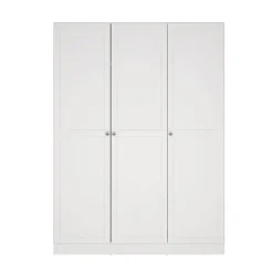 Leen Bakker Kledingkast Lynn 3-deurs - wit - 200x147x62 cm Discount