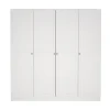 Leen Bakker Kledingkast Lynn 4-deurs - wit - 200x196x62 cm Clearance