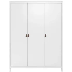 Leen Bakker Kledingkast Madeira 3-deurs - wit - 199x150x58 cm Sale