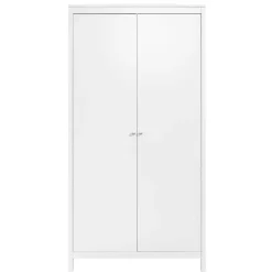 Leen Bakker Kledingkast Madeira 2-deurs - wit - 199x102x58 cm Discount
