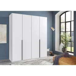 Leen Bakker Kledingkast Milaan 4-deurs - wit - 236x180x58 cm Best