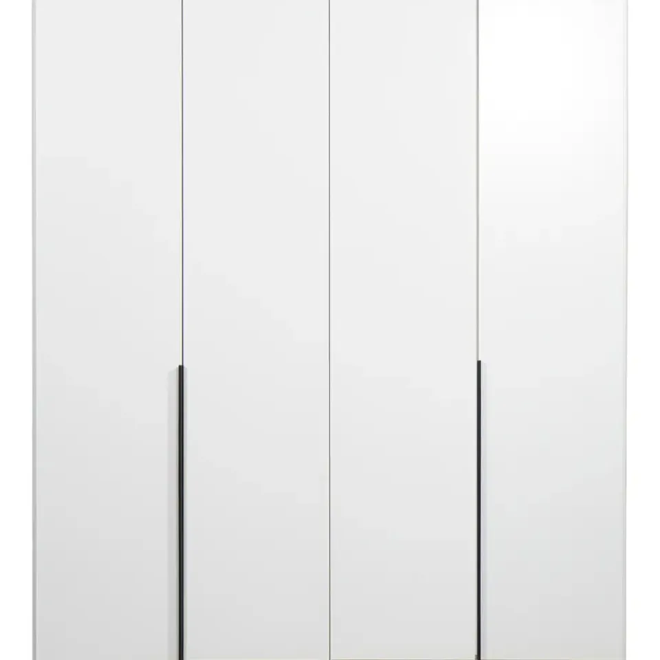 Leen Bakker Kledingkast Milaan 4-deurs - wit - 236x180x58 cm Best