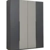 Leen Bakker Kledingkast Milaan 4-deurs - grafiet/greige -236x180x58 cm Hot