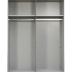 Leen Bakker Kledingkast Milaan 4-deurs - grafiet/greige -236x180x58 cm Hot