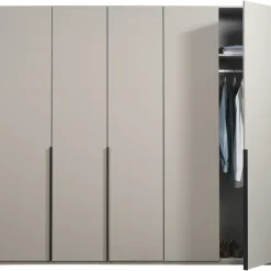 Leen Bakker Kledingkast Milaan 5-deurs - greige - 208x225x58 cm
