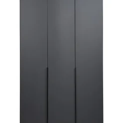 Leen Bakker Kledingkast Milaan 3-deurs - grafiet - 236x135x58 cm