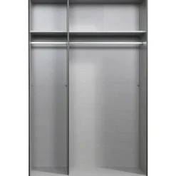 Leen Bakker Kledingkast Milaan 3-deurs - grafiet - 236x135x58 cm