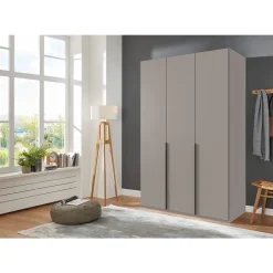 Leen Bakker Kledingkast Milaan 3-deurs - greige - 208x135x58 cm Clearance