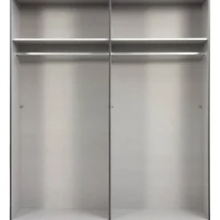 Leen Bakker Kledingkast Milaan 4-deurs- wit - 208x180x58 cm New