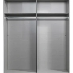 Leen Bakker Kledingkast Milaan 4-deurs - grafiet - 236x180x58 cm New