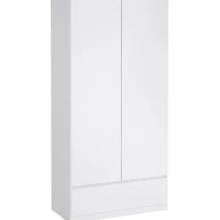 Leen Bakker Kledingkast Naia 2-deurs - hoogglans wit - 50x99x201 cm Hot