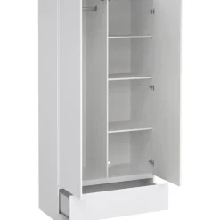 Leen Bakker Kledingkast Naia 2-deurs - hoogglans wit - 50x99x201 cm Hot