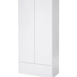 Leen Bakker Kledingkast Naia 2-deurs - hoogglans wit - 50x99x201 cm Hot