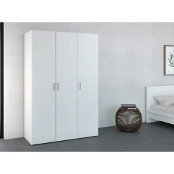 Leen Bakker Kledingkast Space 3-deurs - wit - 175,4x115,8x49,5 cm