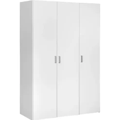 Leen Bakker Kledingkast Space 3-deurs - wit - 175,4x115,8x49,5 cm