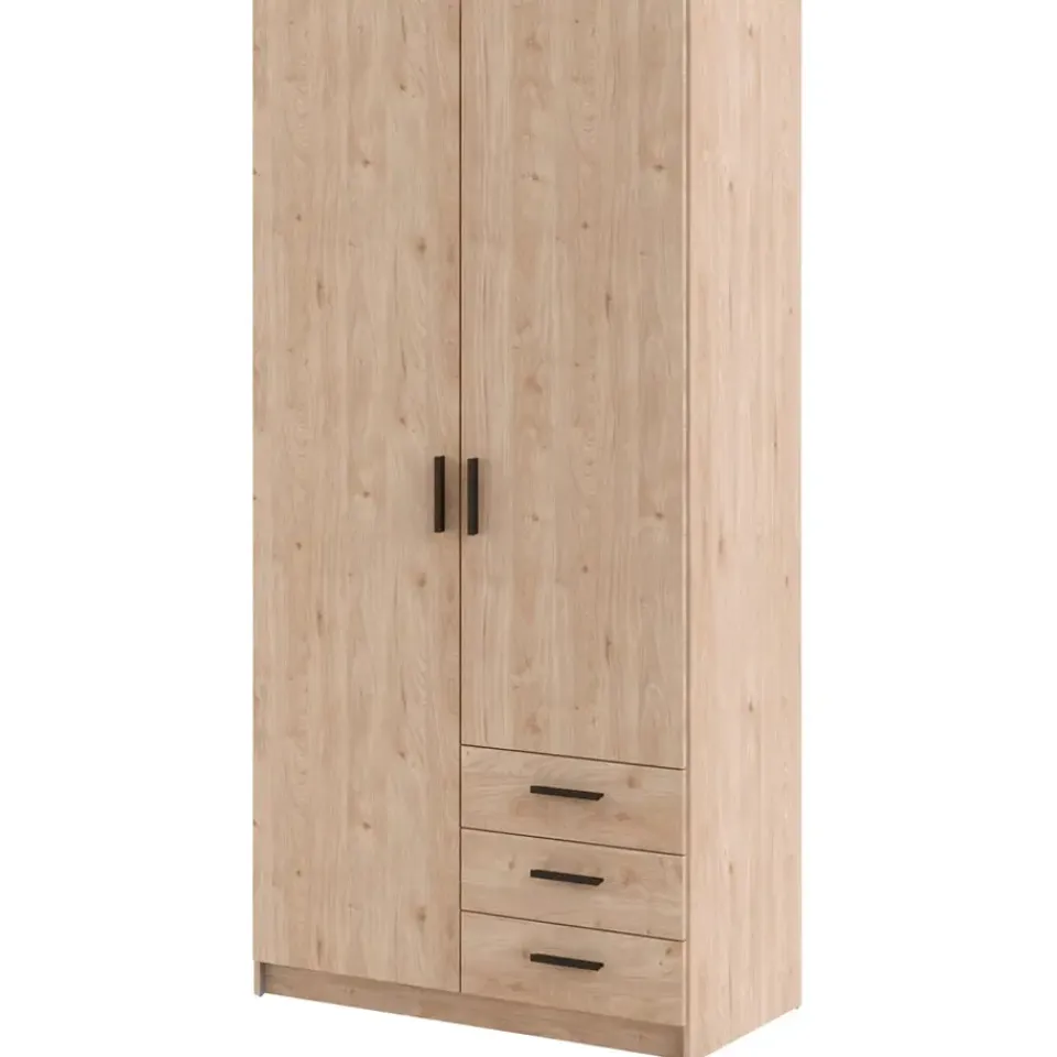 Leen Bakker Kledingkast Sprint 2-deurs - eikenkleur - 200x98,5x50 cm Hot