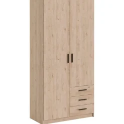 Leen Bakker Kledingkast Sprint 2-deurs - eikenkleur - 200x98,5x50 cm Hot
