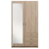 Leen Bakker Kledingkast Varia 2-deurs inclusief spiegel - licht eiken - 175x97x50 cm Best