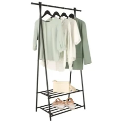 Merkloos Kledingrek - metaal - zwart Discount