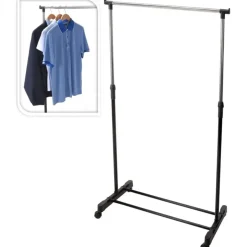 Merkloos Kledingrek - verrijdbaar - 160 cm - metaal Discount