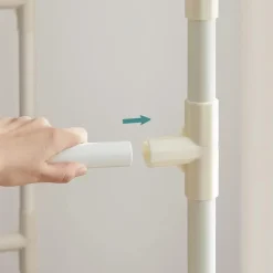 Songmics kledingrek, kapstok van metaal, met 2 kledingstangen, 1 plank Online