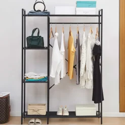 Emob Exclusive Kledingrek Marek - 120x40x171cm - zwart metaal Clearance