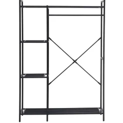 Emob Exclusive Kledingrek Marek - 120x40x171cm - zwart metaal Clearance