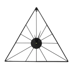 Art for the Home Klok - Luxe Zwarte Driehoek Hangende Klok Online