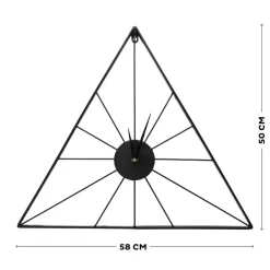 Art for the Home Klok - Luxe Zwarte Driehoek Hangende Klok Online