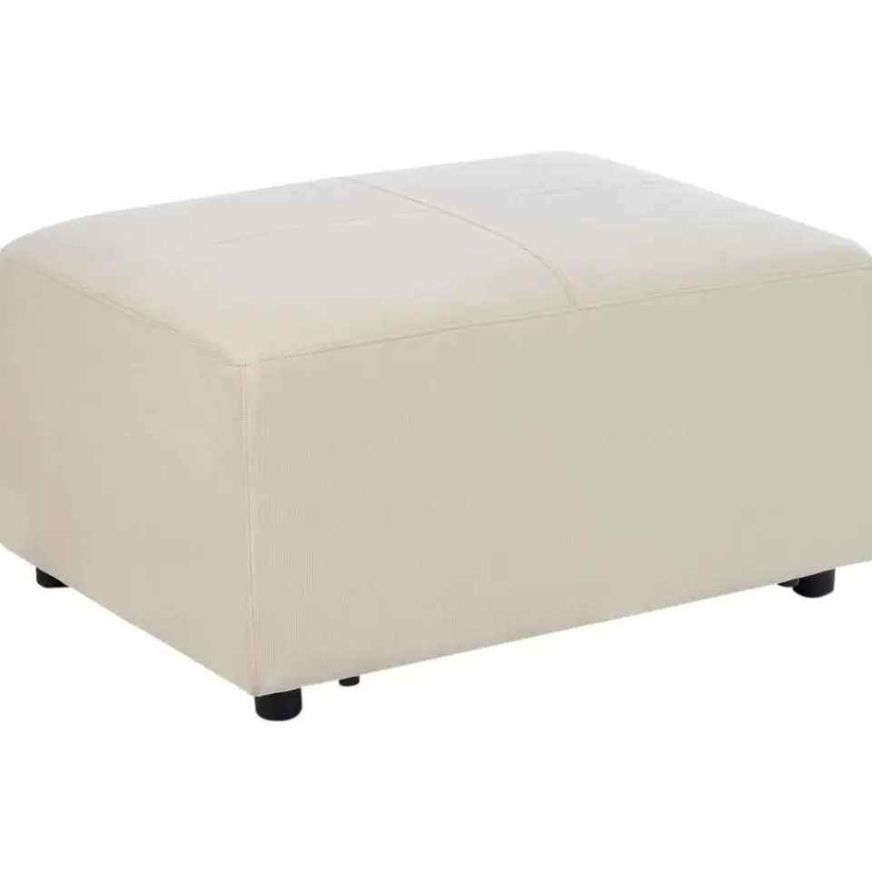 Leen Bakker KOHLO - Ottomaan - Lichtbeige - Polyester Discount