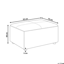 Leen Bakker KOHLO - Ottomaan - Lichtbeige - Polyester Discount