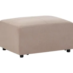 Leen Bakker KOHLO - Ottomaan - Taupe - Polyester Discount