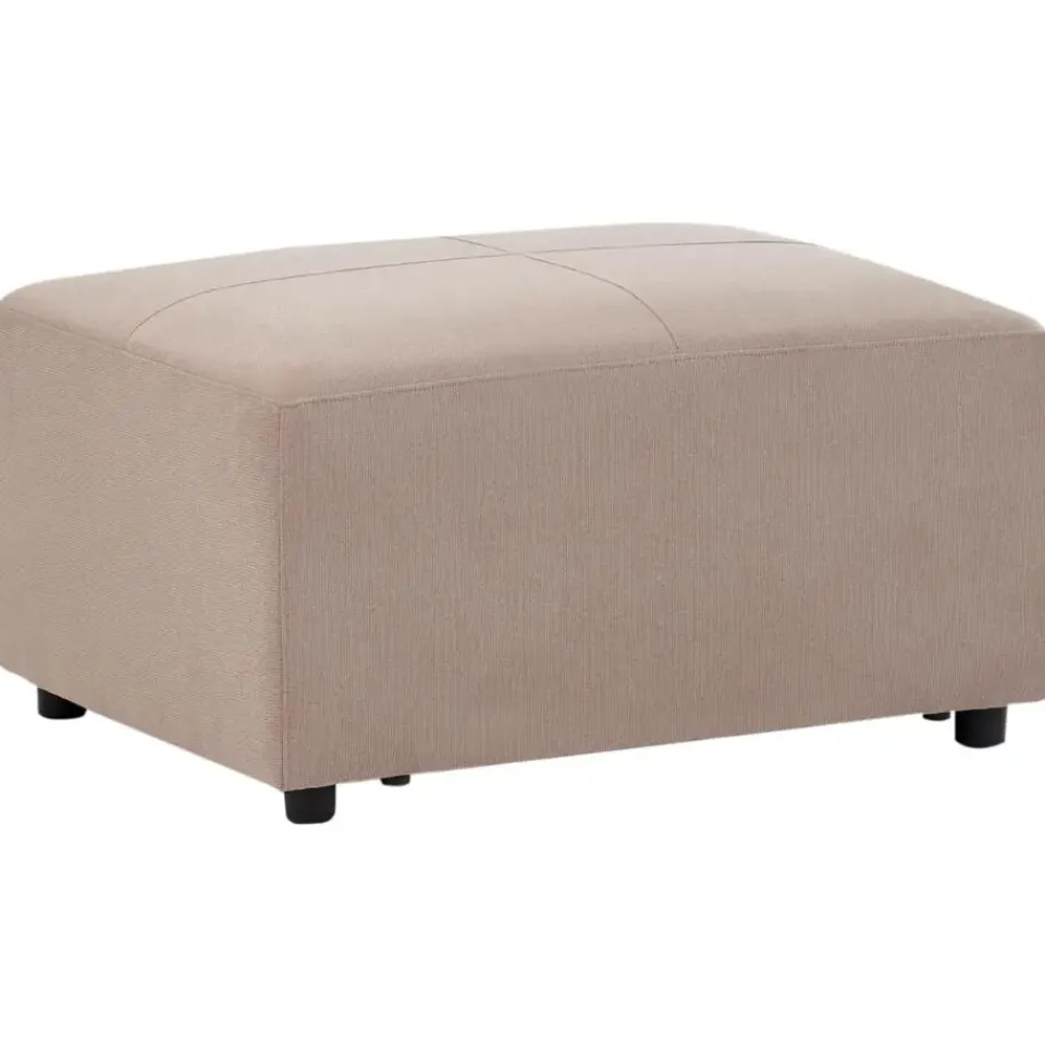 Leen Bakker KOHLO - Ottomaan - Taupe - Polyester Discount