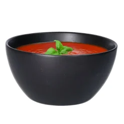 Merkloos Kom - aardewerk - zwart - stapelbaar - D14 x 7.5 cm - schaaltje New