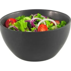 Merkloos Kom - aardewerk - zwart - stapelbaar - D14 x 7.5 cm - schaaltje New