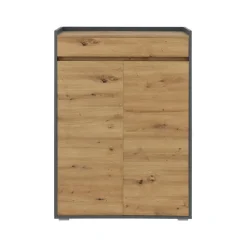 Loft24 Kosmo - Schoenenkast met 2 deuren in grijs eiken effect Outlet