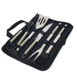 Krumble BBQ set 5-delig in opbergtas RVS Sale