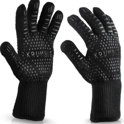 Krumble Hittebestendige oven handschoen - Zwart - Set van 2 Hot