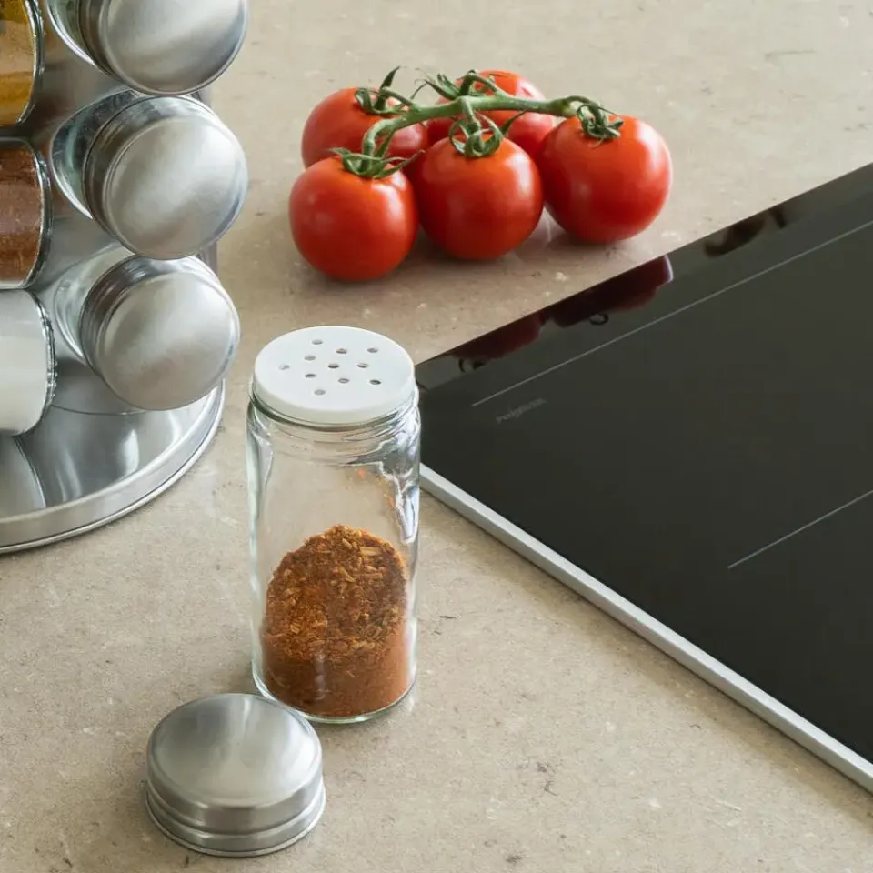 Krumble Kruidenrek draaibaar + 16 kruidenpotjes - RVS Sale