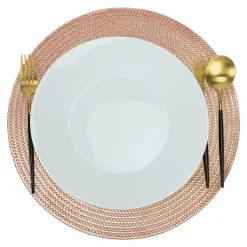 Krumble Placemat rond - PVC - Rosegoud - Set van 4 Best