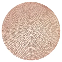 Krumble Placemat rond - PVC - Rosegoud - Set van 8 Sale