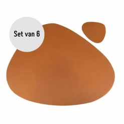 Krumble Placemat set design - 6 stuks - Bruin Clearance
